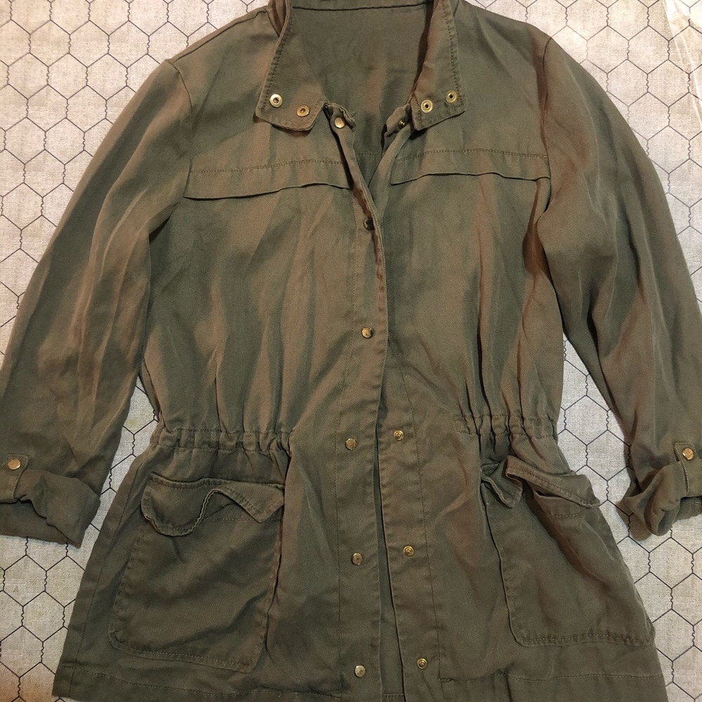 Zara Basic collection olive military jacket
